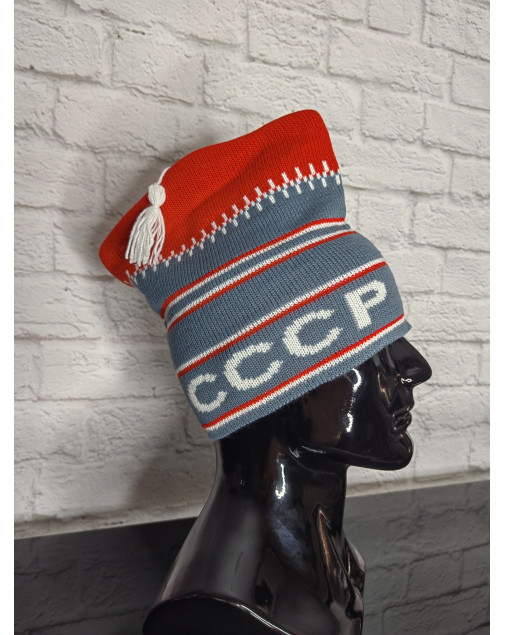 Шапка петушок с кисточкой СССР серая Шапка петушок с кисточкой СССР серая