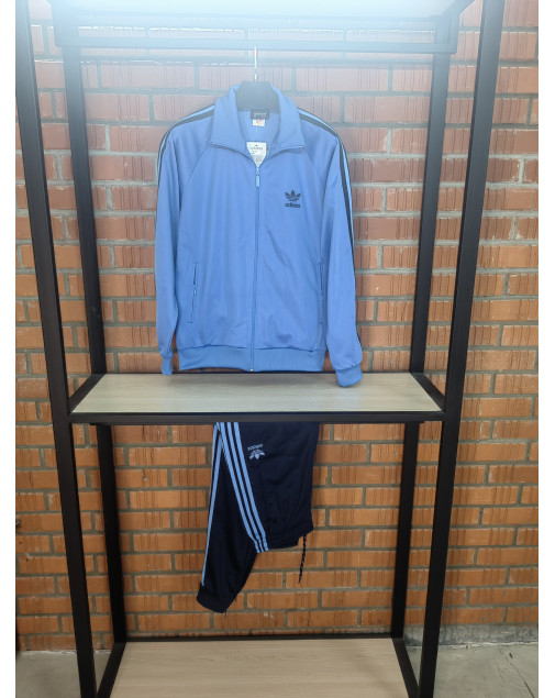 Костюм спортивный adidas голубой на манжете