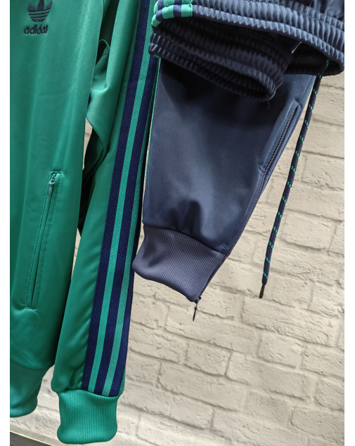 Костюм Adidas классика зеленый на манжете
